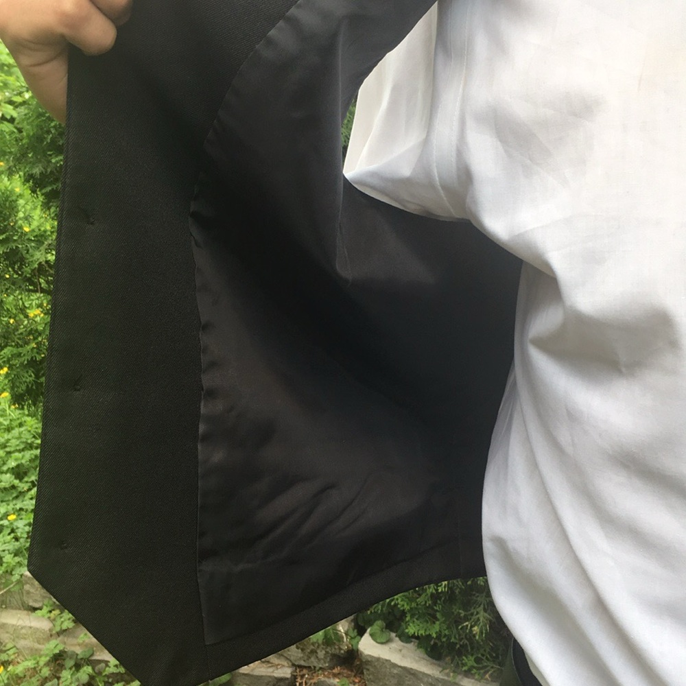 🛍️#2187 EUC J. Ferrar Modern Fit Men’s 3 Piece Black Suit - Picture 5 of 16